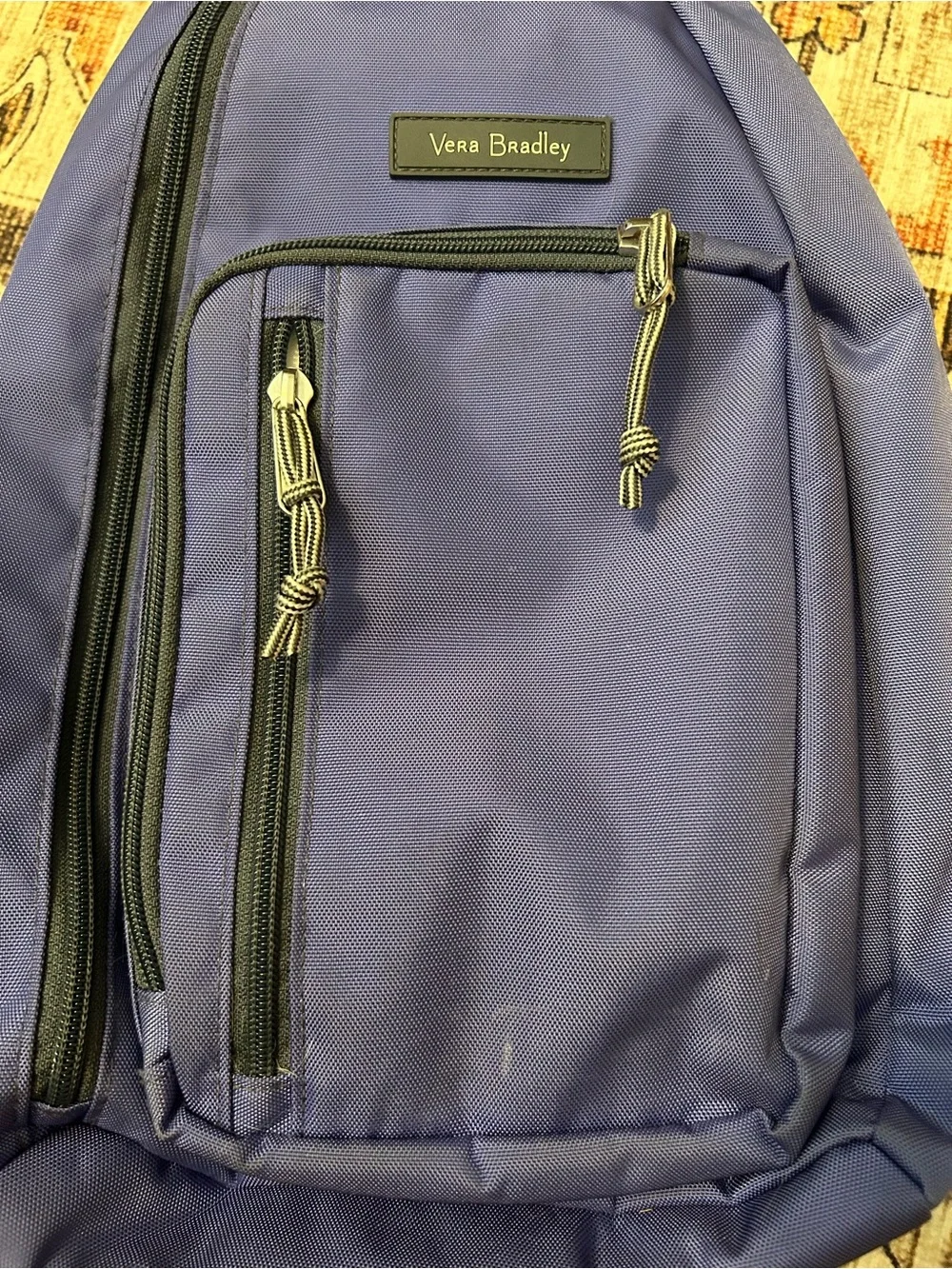 Vera Bradley Lighten Up Sling Backpack Wisteria Purple Travel Crossbody Purse